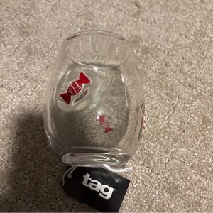 Tag 20oz Stemless Wine Glass Christmas Candy Cane